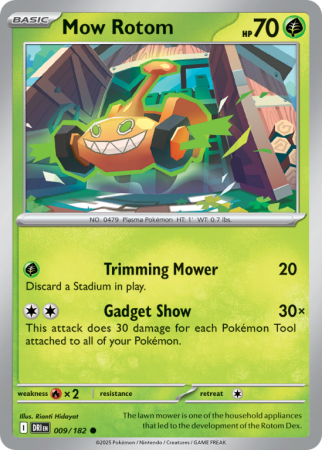 Pokémonkaart Mow Rotom nummer 9/182