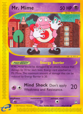 Mr. Mime 95/186 E-Card Aquapolis