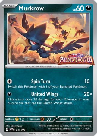 Pokémonkaart Murkrow nummer 21/14
