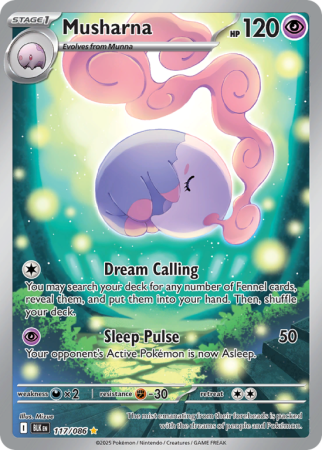 Pokémonkaart Musharna nummer 117/86