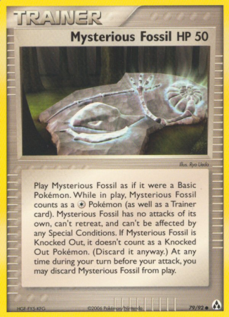 Mysterious Fossil 79/92 EX Legend Maker