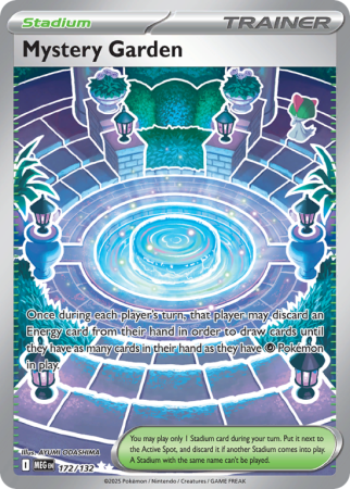 Pokémonkaart Mystery Garden nummer 172/132 uit de set Mega Evolution
