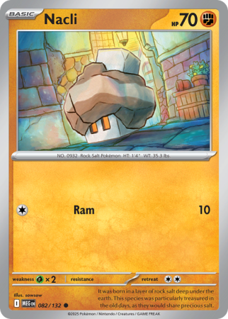 Pokémonkaart Nacli nummer 82/132 uit de set Mega Evolution
