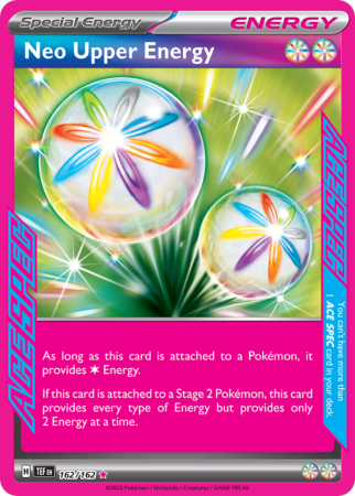 Pokémonkaart Neo Upper Energy nummer 162/162 uit de set Temporal Forces (Scarlet & Violet)