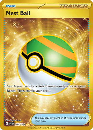Pokémonkaart Nest Ball nummer 255/198