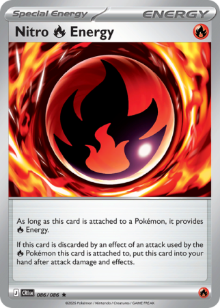 Pokémonkaart Nitro Fire Energy nummer 86/86 uit de set Chaos Rising (Mega Evolution)