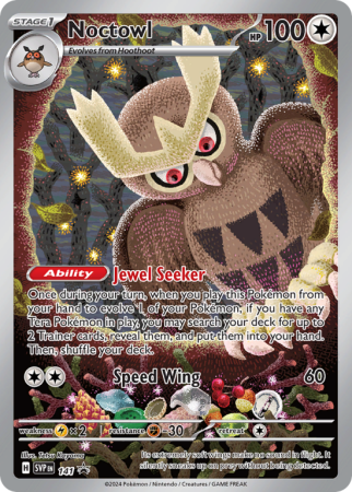 Pokémonkaart Noctowl nummer 141/14 uit de set Scarlet & Violet Black Star Promos (Scarlet & Violet)