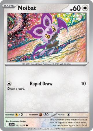 Pokémonkaart Noibat nummer 127/159 uit de set Journey Together (Scarlet & Violet)