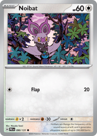 Pokémonkaart Noibat nummer 90/131 uit de set Prismatic Evolutions (Scarlet & Violet)