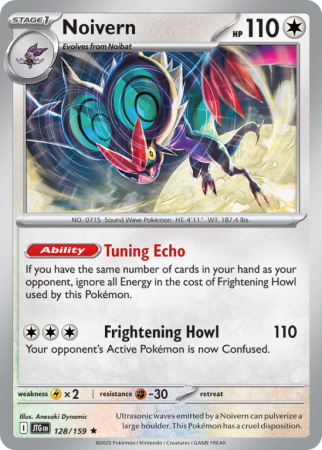 Pokémonkaart Noivern nummer 128/159 uit de set Journey Together (Scarlet & Violet)