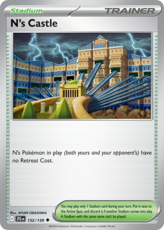 Pokémonkaart N's Castle nummer 152/159 uit de set Journey Together (Scarlet & Violet)