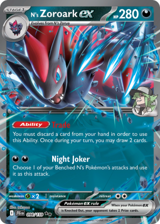 Pokémonkaart N's Zoroark ex nummer 98/159