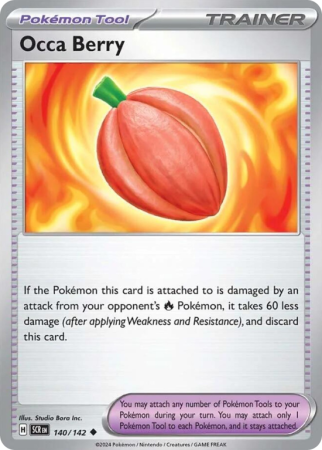 Pokémonkaart Occa Berry nummer 140/142 uit de set Stellar Crown (Scarlet & Violet)