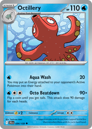 Pokémonkaart Octillery nummer 34/159
