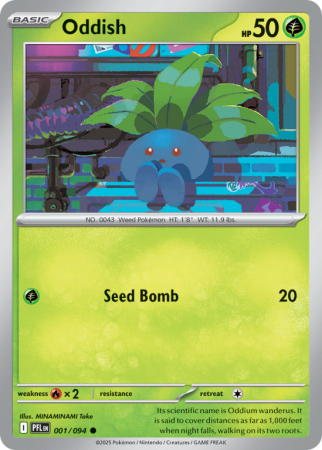 Pokémonkaart Oddish nummer 1/94