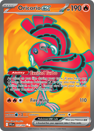 Pokémonkaart Oricorio ex nummer 110/94