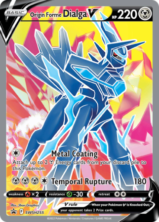 Pokémonkaart Origin Forme Dialga V nummer SWSH255/103 uit de set SWSH Black Star Promos (Sword & Shield)