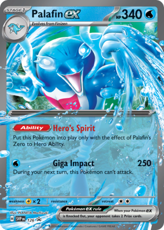 Pokémonkaart Palafin ex nummer 126/14