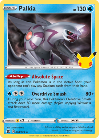 Pokémonkaart Palkia nummer 4/25