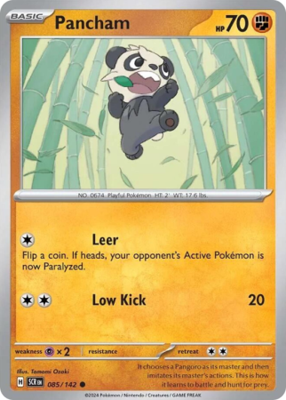Pokémonkaart Pancham nummer 85/142