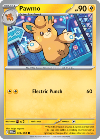 Pokémonkaart Pawmo nummer 33/94
