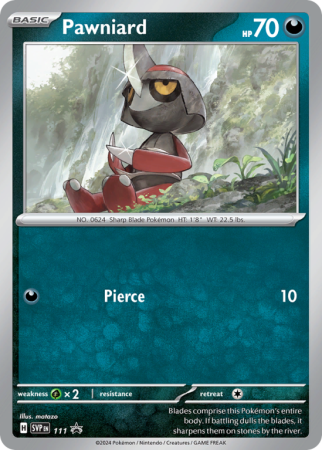 Pokémonkaart Pawniard nummer 111/14