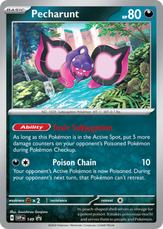 Pokémonkaart Pecharunt nummer 149/14 uit de set Scarlet & Violet Black Star Promos (Scarlet & Violet)