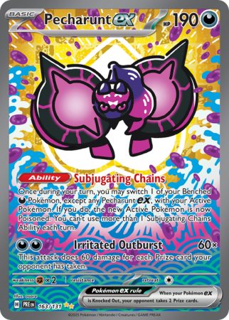 Pokémonkaart Pecharunt ex nummer 163/131
