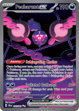 Pokémonkaart Pecharunt ex nummer 93/64 uit de set Shrouded Fable (Scarlet & Violet)