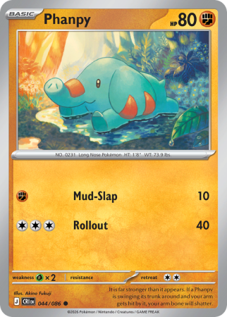 Pokémonkaart Phanpy nummer 44/86