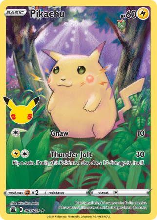 Pokémonkaart Pikachu nummer 5/25