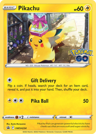 Pokémonkaart Pikachu nummer SWSH234/103
