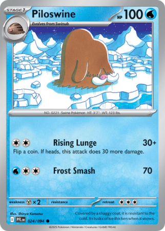Pokémonkaart Piloswine nummer 24/94