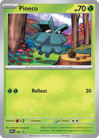 Pokémonkaart Pineco nummer 61/14 uit de set Scarlet & Violet Black Star Promos (Scarlet & Violet)