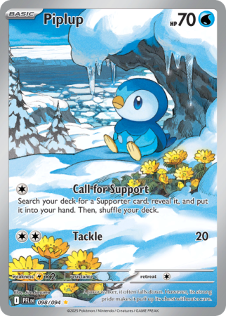Pokémonkaart Piplup nummer 98/94