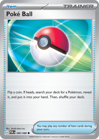 Pokémonkaart Poké Ball nummer 80/88