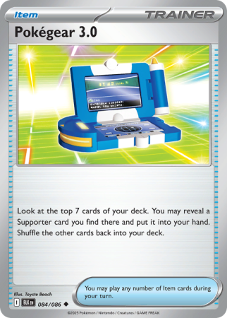 Pokémonkaart Pokégear 3.0 nummer 84/86 uit de set Black Bolt (Scarlet & Violet)