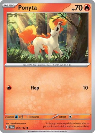 Pokémonkaart Ponyta nummer 19/142 uit de set Stellar Crown (Scarlet & Violet)