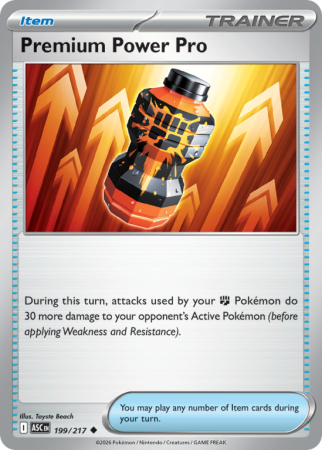 Pokémonkaart Premium Power Pro nummer 199/217 uit de set Ascended Heroes (Mega Evolution)