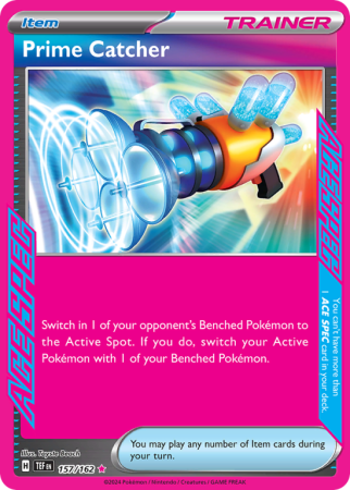Pokémonkaart Prime Catcher nummer 157/162 uit de set Temporal Forces (Scarlet & Violet)