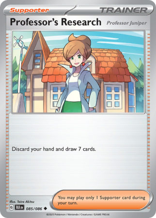 Pokémonkaart Professor's Research nummer 85/86
