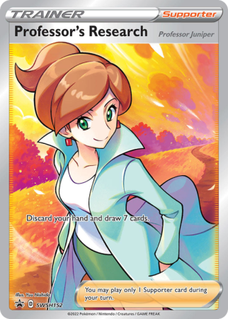 Pokémonkaart Professor's Research nummer SWSH152/103
