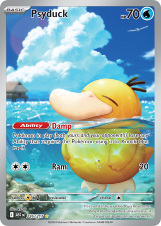 Pokémonkaart Psyduck nummer 226/217 uit de set Ascended Heroes (Mega Evolution)
