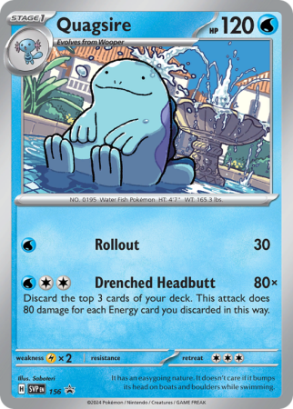 Pokémonkaart Quagsire nummer 156/14 uit de set Scarlet & Violet Black Star Promos (Scarlet & Violet)