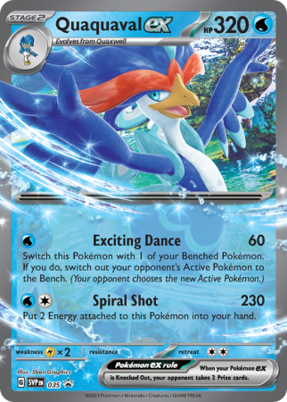 Pokémonkaart Quaquaval ex nummer 35/14 uit de set Scarlet & Violet Black Star Promos (Scarlet & Violet)