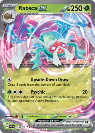 Pokémonkaart Rabsca ex nummer 25/182