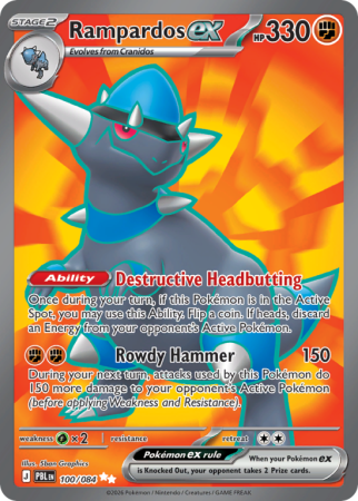 Pokémonkaart Rampardos ex nummer 100/84