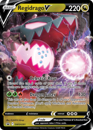 Pokémonkaart Regidrago V nummer SWSH281/103 uit de set SWSH Black Star Promos (Sword & Shield)