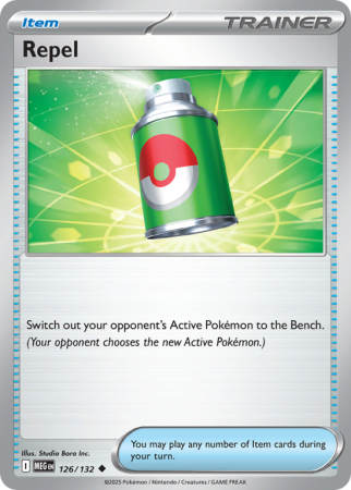 Pokémonkaart Repel nummer 126/132 uit de set Mega Evolution
