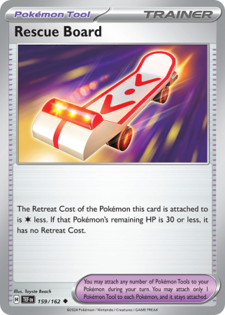 Pokémonkaart Rescue Board nummer 159/162 uit de set Temporal Forces (Scarlet & Violet)